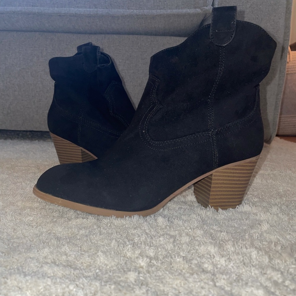 Express Black Suede Bootie NWOT